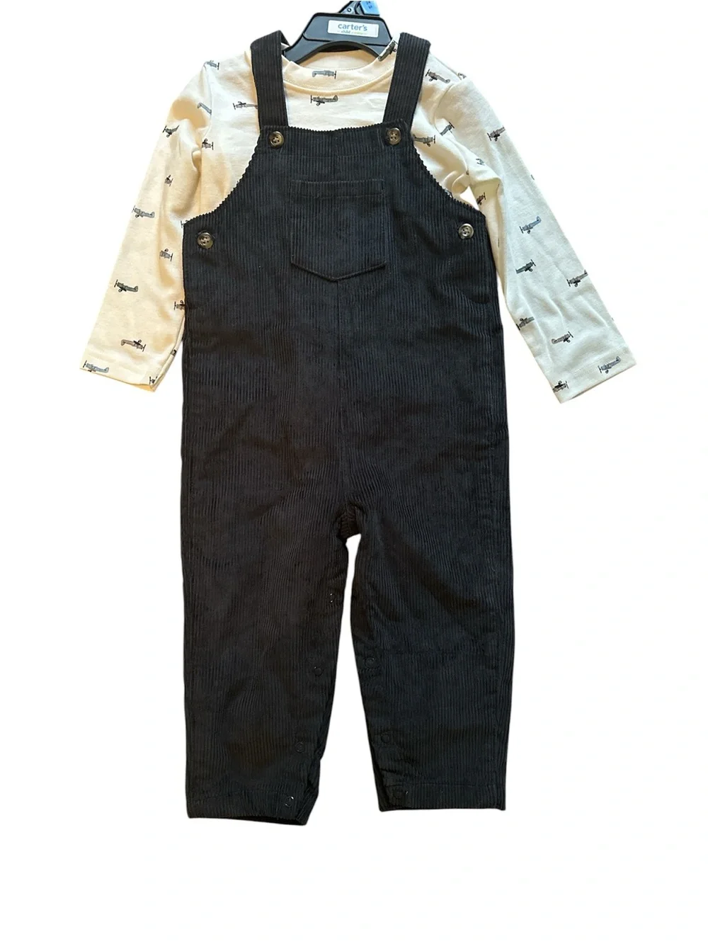 Carter's Child of Mine Baby and Toddler Boy Overalls Set, 2-Piece, 24M